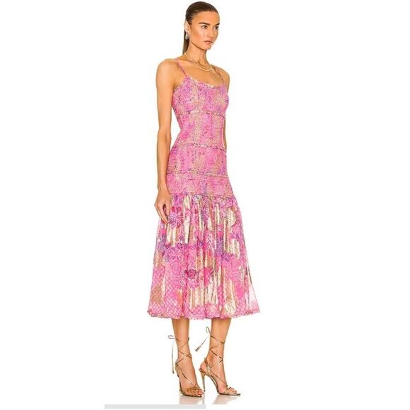 Hemant & Nandita Amal Smocked Midi Dress - Picture 2 of 8